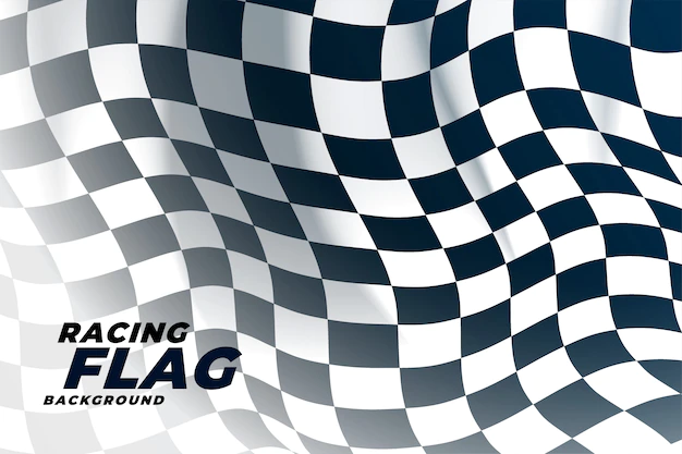 Free Vector | Checkered flag waving outside background