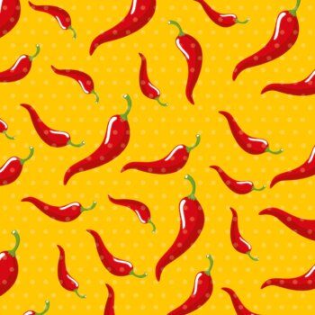 Free Vector | Chili vegetable pattern background