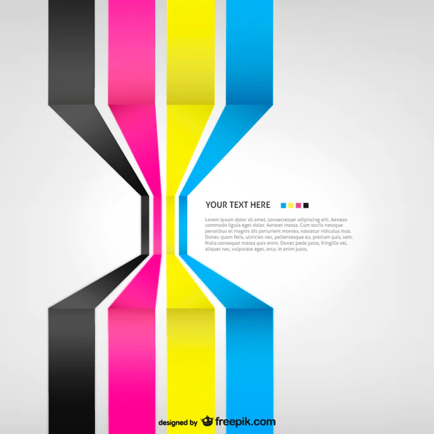 Free Vector | Cmyk 3d background template