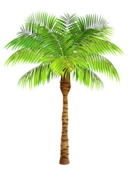 Free Vector | Coconut palm tree. plant, garden, resort. nature concept.