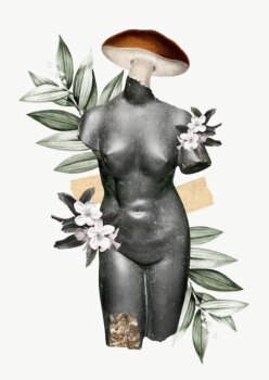 Free Vector | Collage vintage feminine illustration vector, antique mixed media art