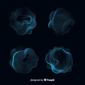 Free Vector | Collection of abstract particle shape