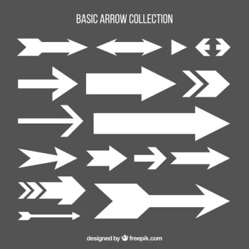 Free Vector | Collection of basic arrow