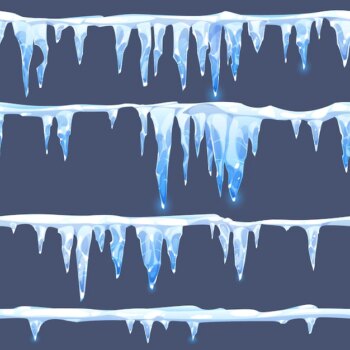 Free Vector | Collection of different cold icicles