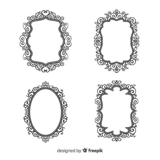 Free Vector | Collection of vintage ornamental frames