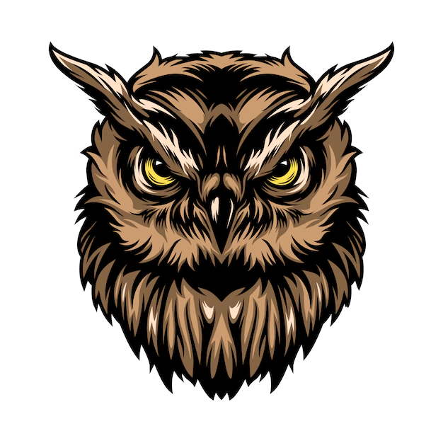 Free Vector | Colorful concentrated wise owl template