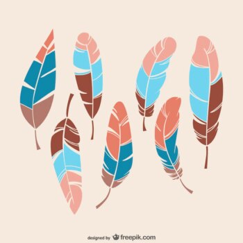 Free Vector | Colorful feathers