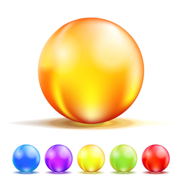 Free Vector | Colorful glass balls isolated
