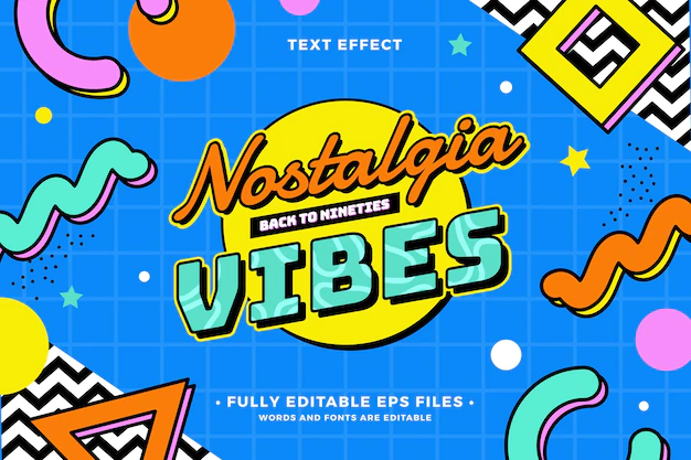Free Vector | Colorful memphis style nostalgic background