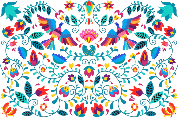 Free Vector | Colorful mexican background in flat design