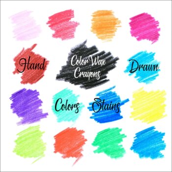 Free Vector | Colors stains of wax crayons
