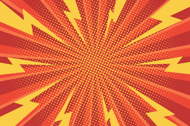 Free Vector | Comic dynamic green background with radial beams and dotted humor effects