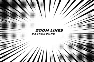 Free Vector | Comic zoom lines motion background with halftone effect