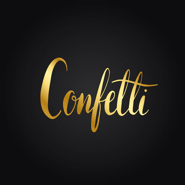 Free Vector | Confetti wording typography style vector