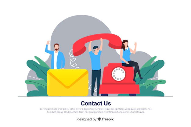 Free Vector | Contact us concept for landing page