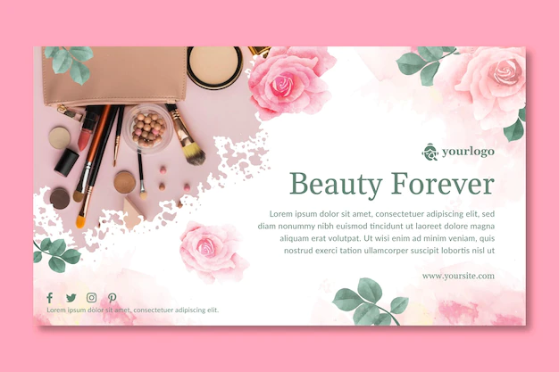 Free Vector | Cosmetic banner template design