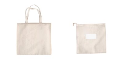 Free Vector | Cotton eco bags, fabric tote with handle