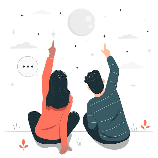 Free Vector | Counting stars concept illustration