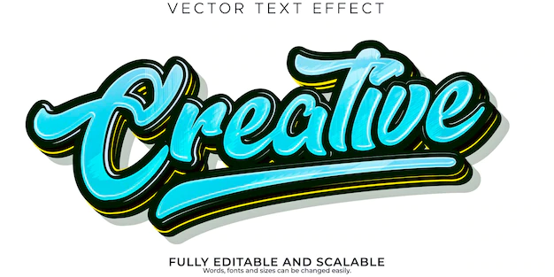 Free Vector | Creative brush text effect editable modern lettering typography font style