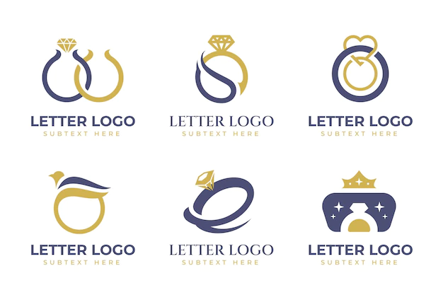 Free Vector | Creative flat design ring logo templates