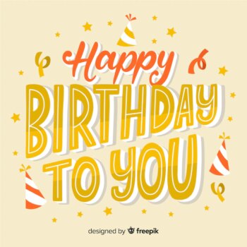 Free Vector | Creative happy birthday lettering background
