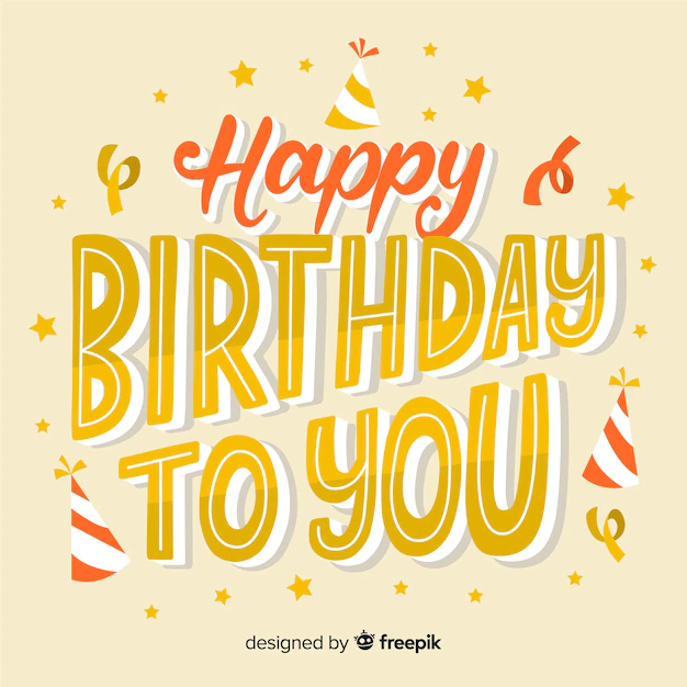 Free Vector | Creative happy birthday lettering background