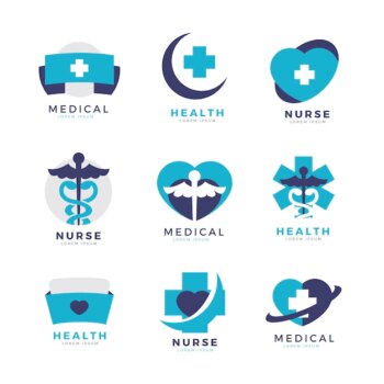 Free Vector | Creative nurse logo templates