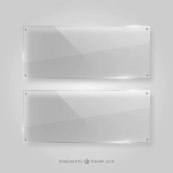Free Vector | Crystal transparent frames