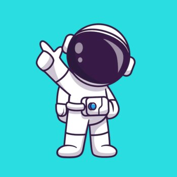 Free Vector | Cute astronaut dance cartoon vector icon illustration. technology science icon concept isolated premium vector. flat cartoon style