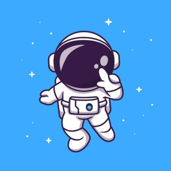 Free Vector | Cute astronaut flying in space cartoon icon illustration.