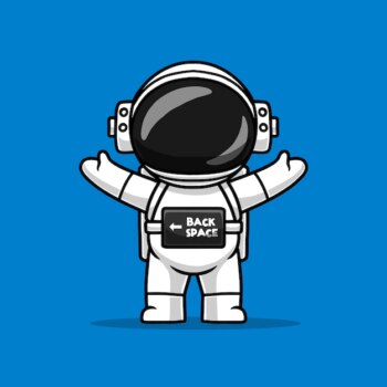 Free Vector | Cute astronaut waving hand cartoon handdrawn