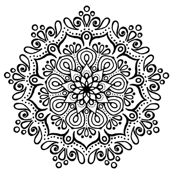 Free Vector | Cute mandala, without color