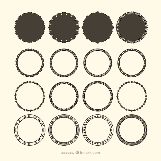 Free Vector | Decorative circle frame vectors