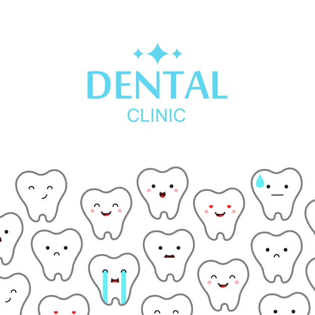 Free Vector | Dental clinic teeth background.