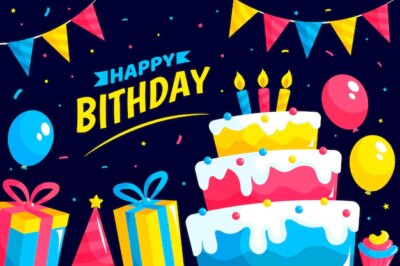 Free Vector | Detailed birthday background
