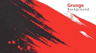 Free Vector | Diagonal red grunge in black and white background