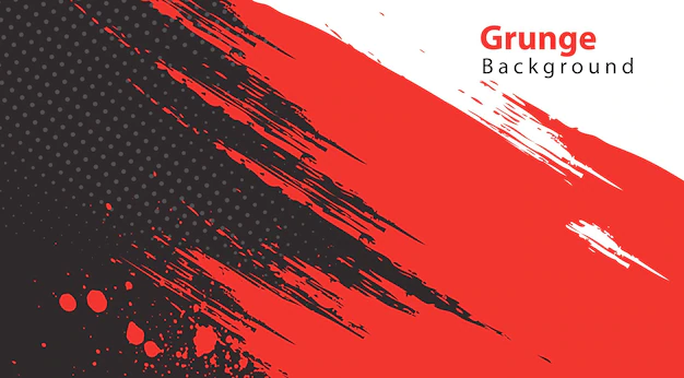 Free Vector | Diagonal red grunge in black and white background