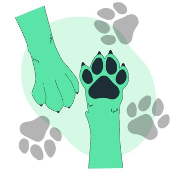 Free Vector | Dog paw concept illustration