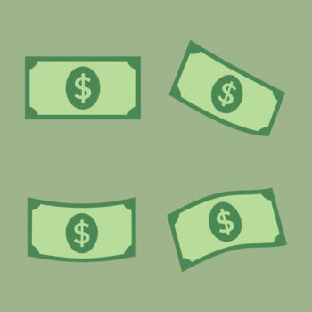 Free Vector | Dollar bill sticker, money vector finance clipart in flat design