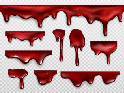 Free Vector | Dripping blood, red paint or ketchup