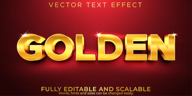 Free Vector | Editable text effect, golden luxury text style