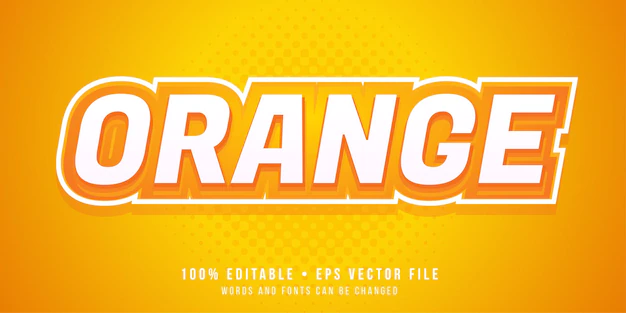 Free Vector | Editable text effect orange text style