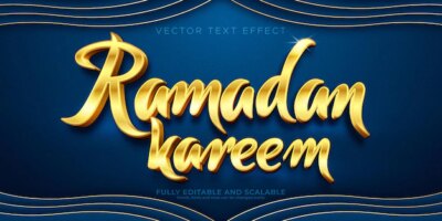 Free Vector | Editable text effect, ramadan kareem text style