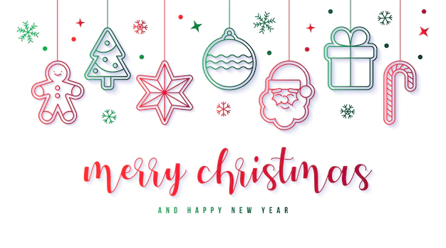 Free Vector | Elegant banner with christmas decoration