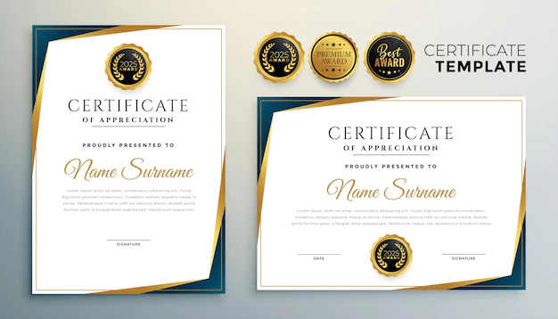 Free Vector | Elegant certificate template design for multipurpose use