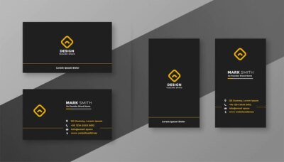 Free Vector | Elegant clean and simple dark black business card design