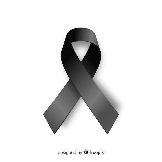 Free Vector | Elegant funeral ribbon with realistic design