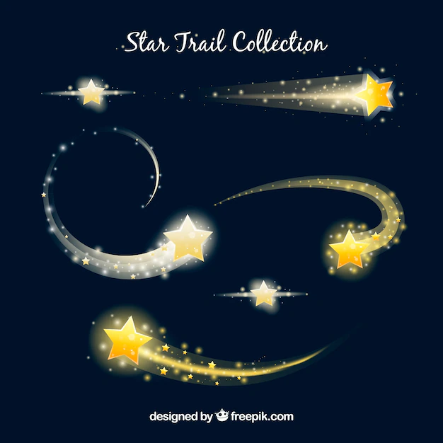 Free Vector | Elegant star trail collection