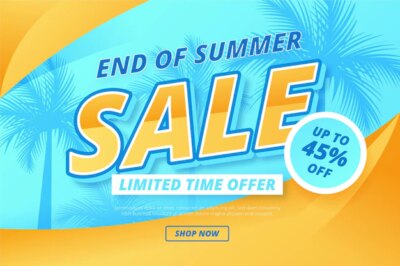 Free Vector | End of season summer sale