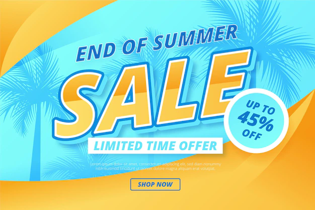 Free Vector | End of season summer sale